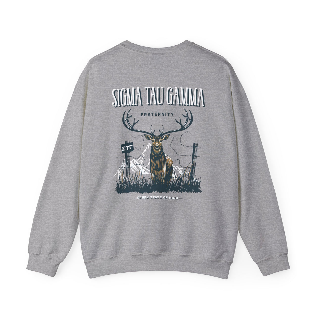 Sigma Tau Gamma Graphic Crewneck Sweatshirt | Big Buck