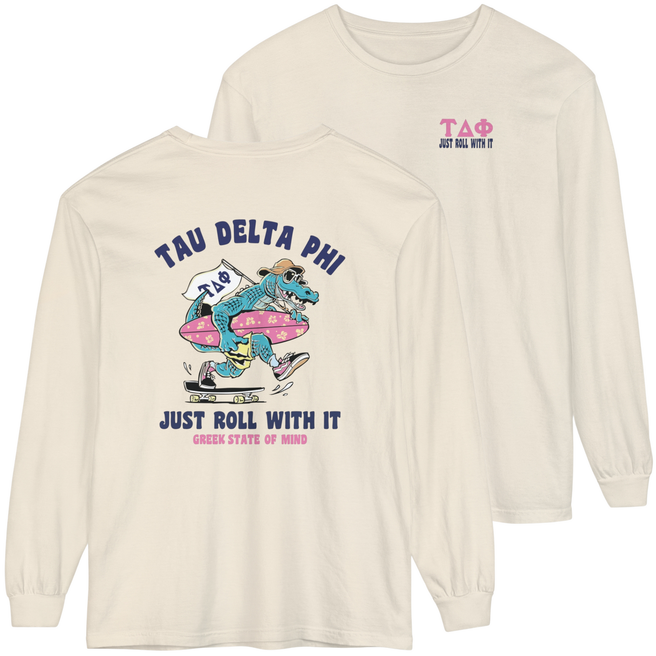 Tau Delta Phi Graphic Long Sleeve | Alligator Skater