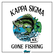 a fish with a caption that says kapaa sigma gone fishing