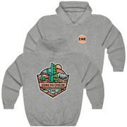 Grey Sigma Phi Epsilon Graphic Hoodie | Desert Mountains | SigEp Clothing - Campus Apparel