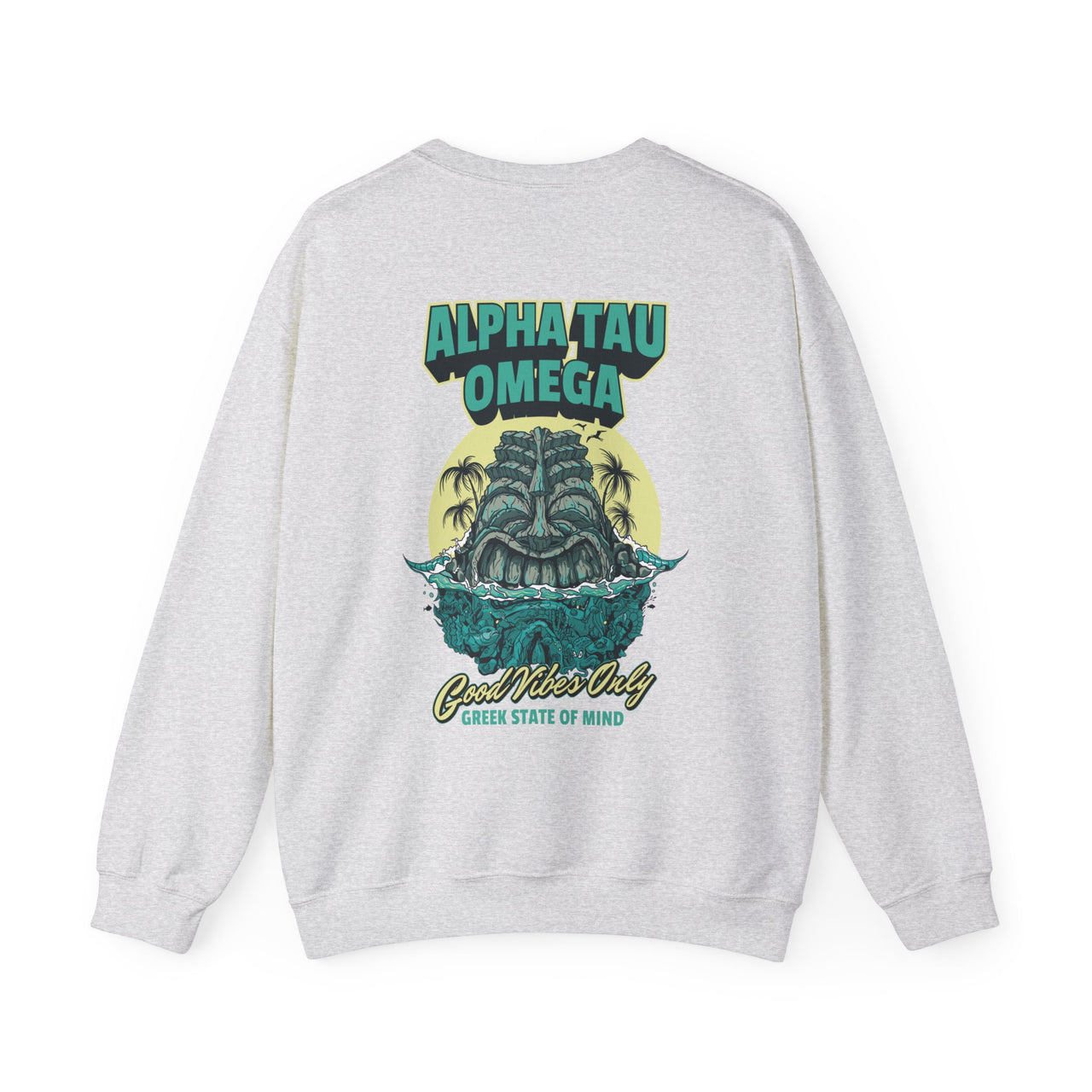 Alpha Tau Omega Graphic Crewneck Sweatshirt | Good Vibes Only