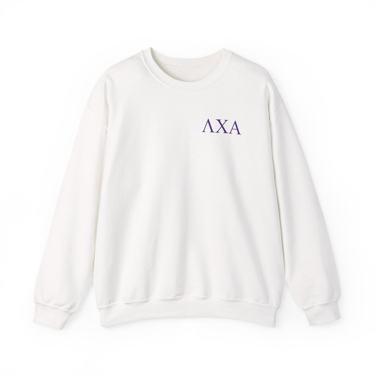 Lambda Chi Alpha Graphic Crewneck Sweatshirt | Purple Letters LC
