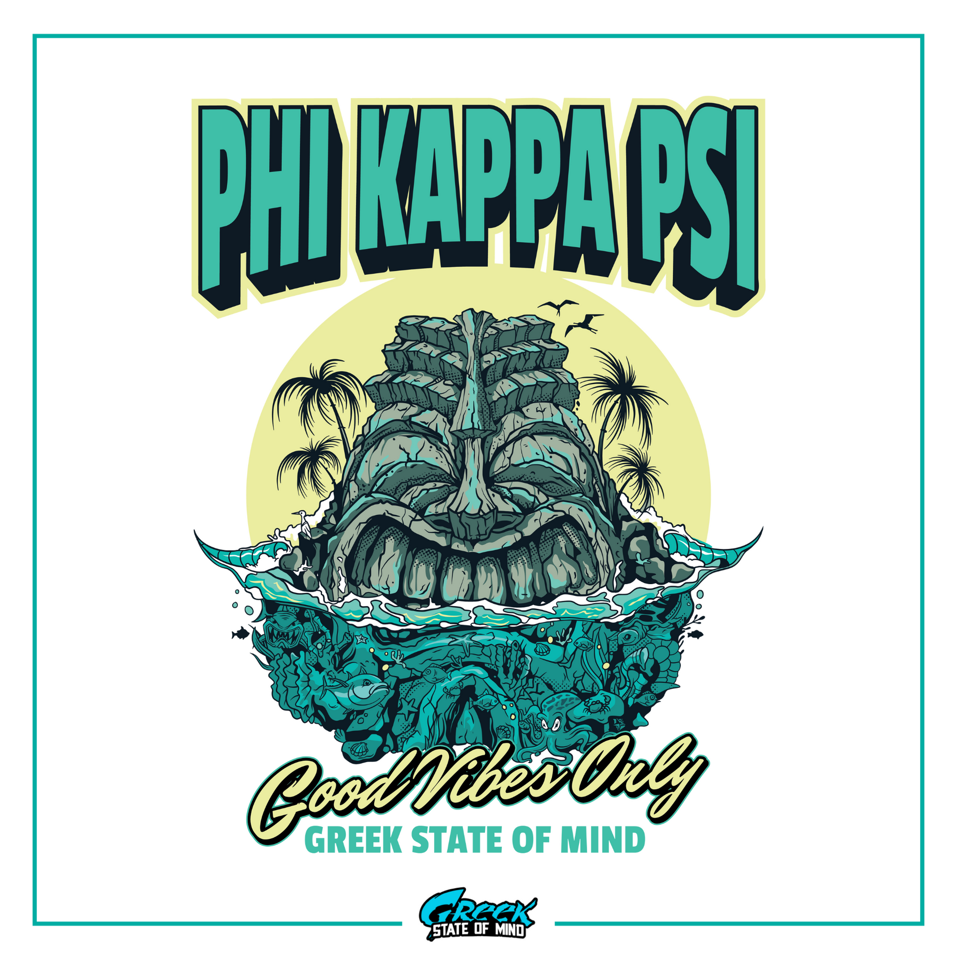 a picture of a ship in the ocean with the words phi kapa psi