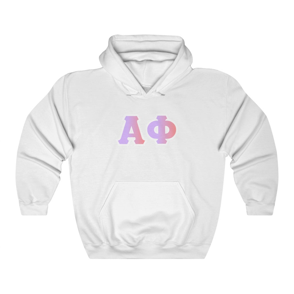 Alpha Phi Printed Letters | Violet Sunrise Hoodie