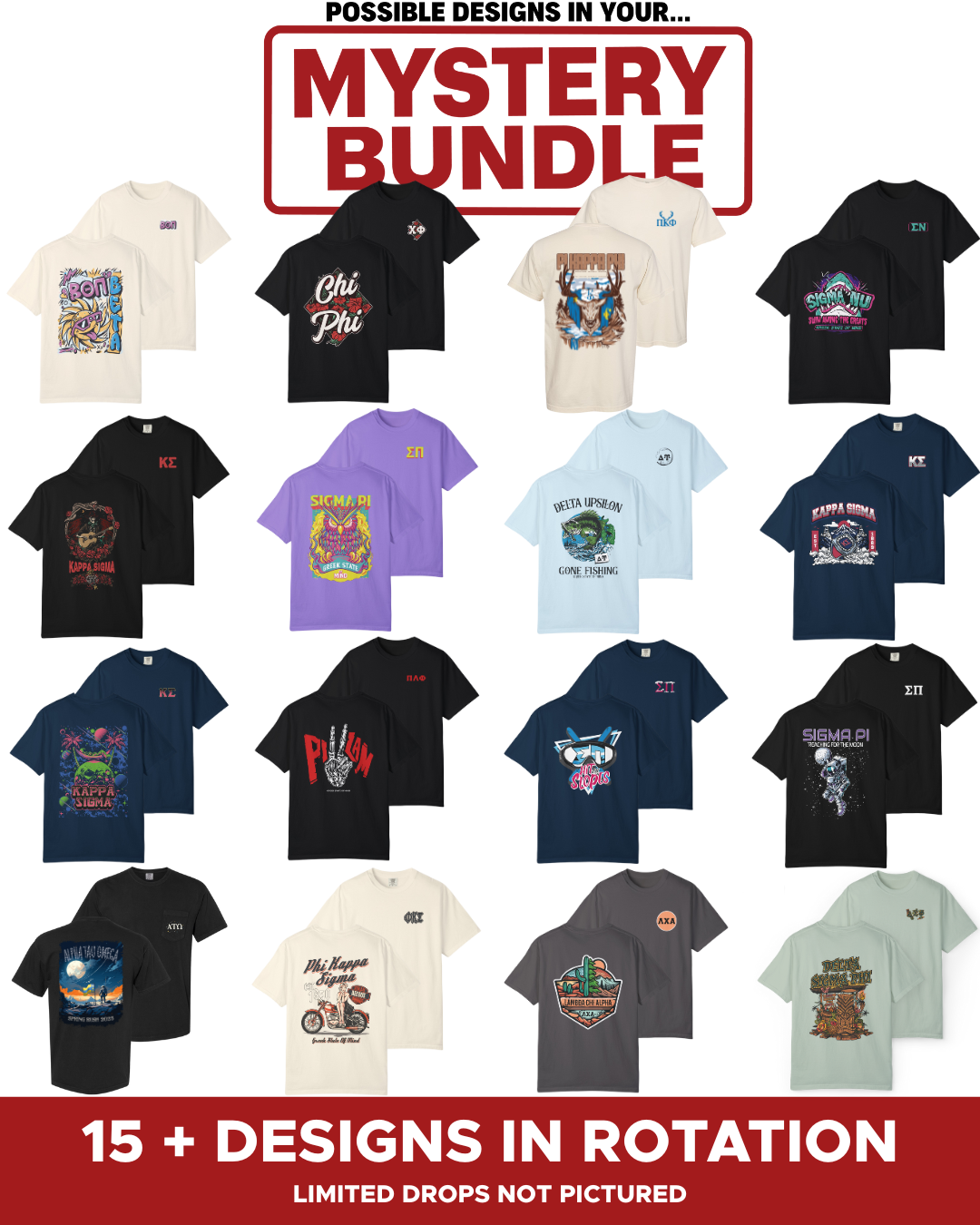 Fraternity Mystery Bundle – 5 Surprise Items for $65