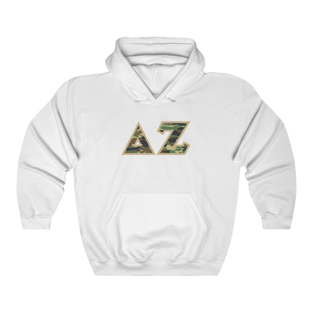 Delta Zeta Printed Letters | Camouflage Hoodie