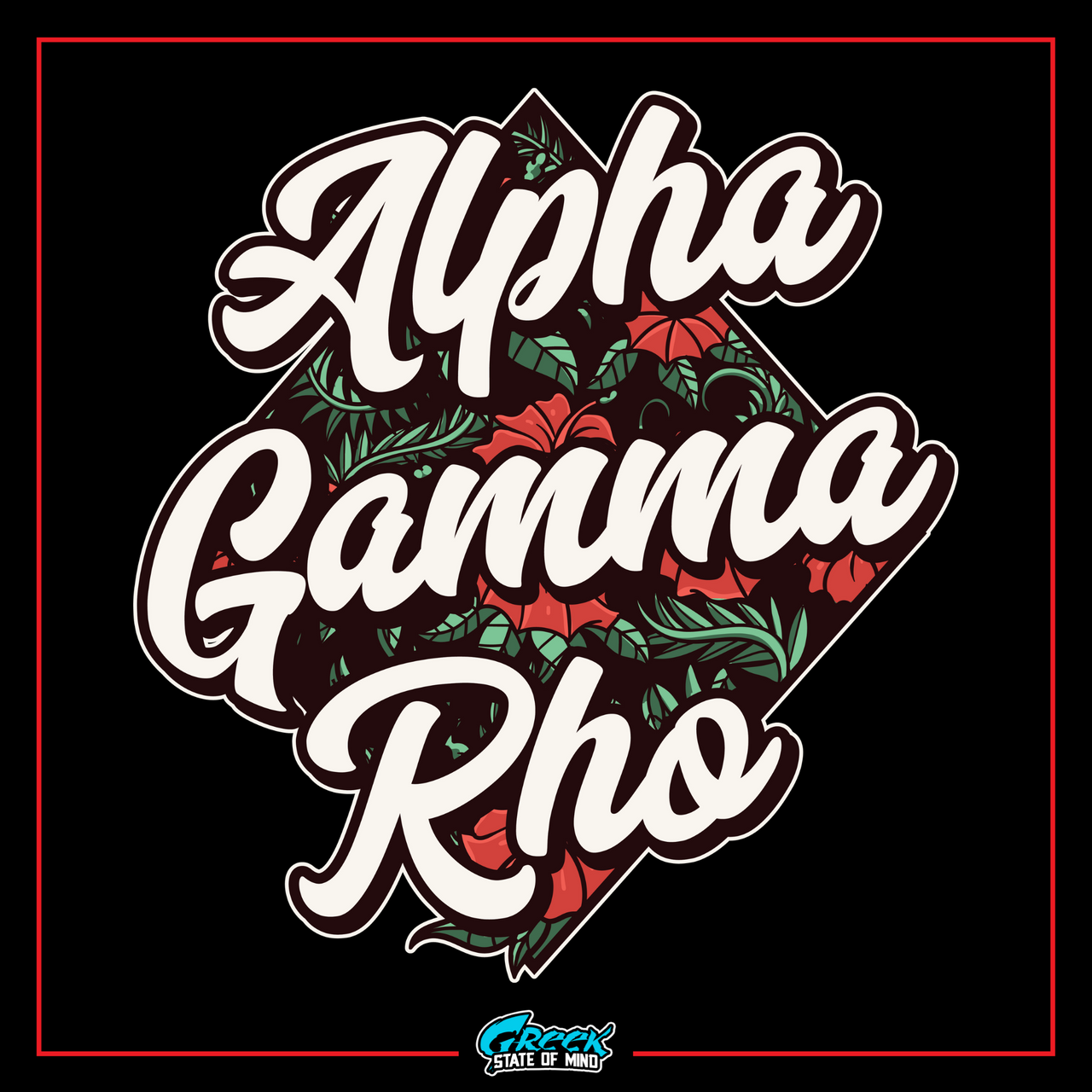 an image of a black background with the words alpha gamma rho