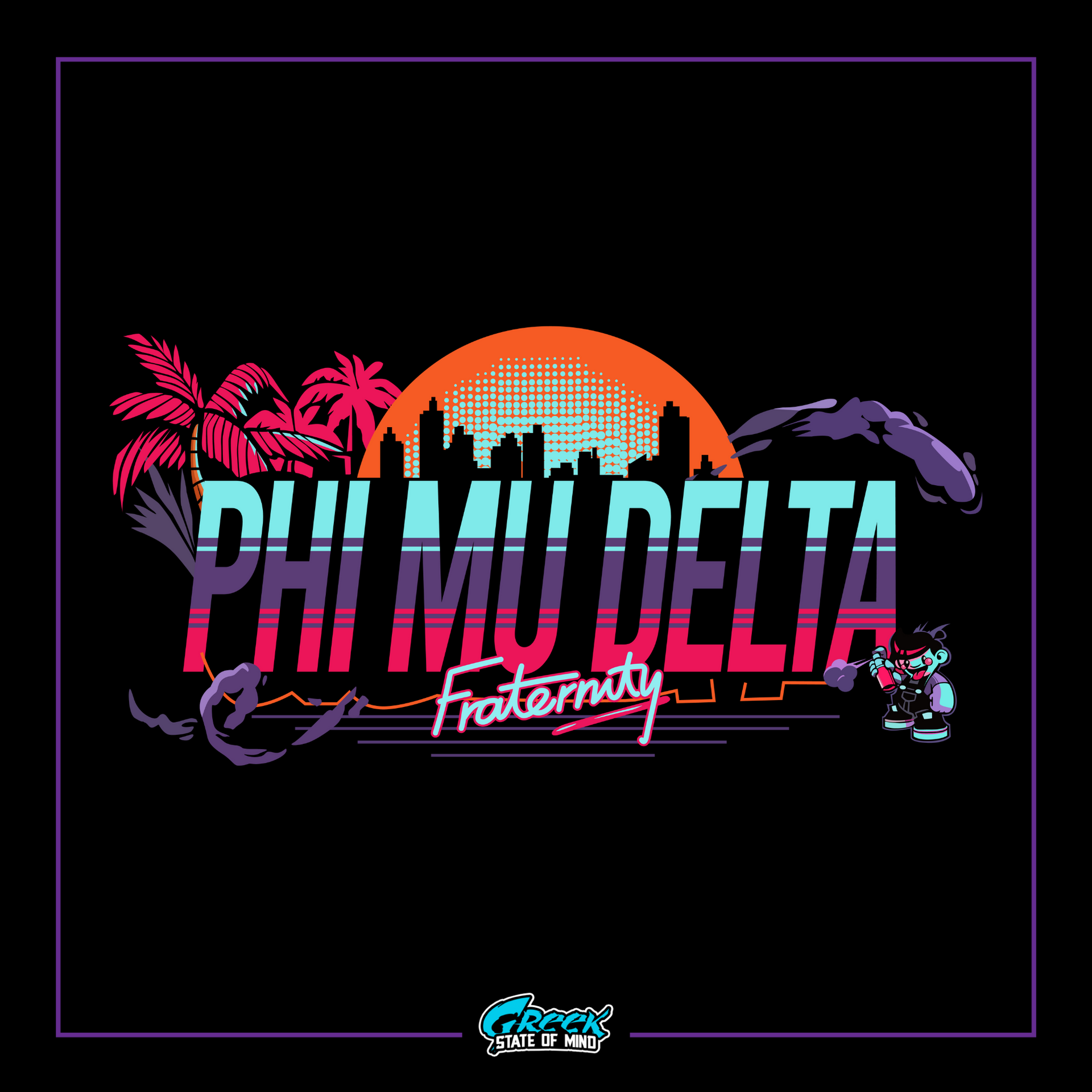 the logo for phi mu delta