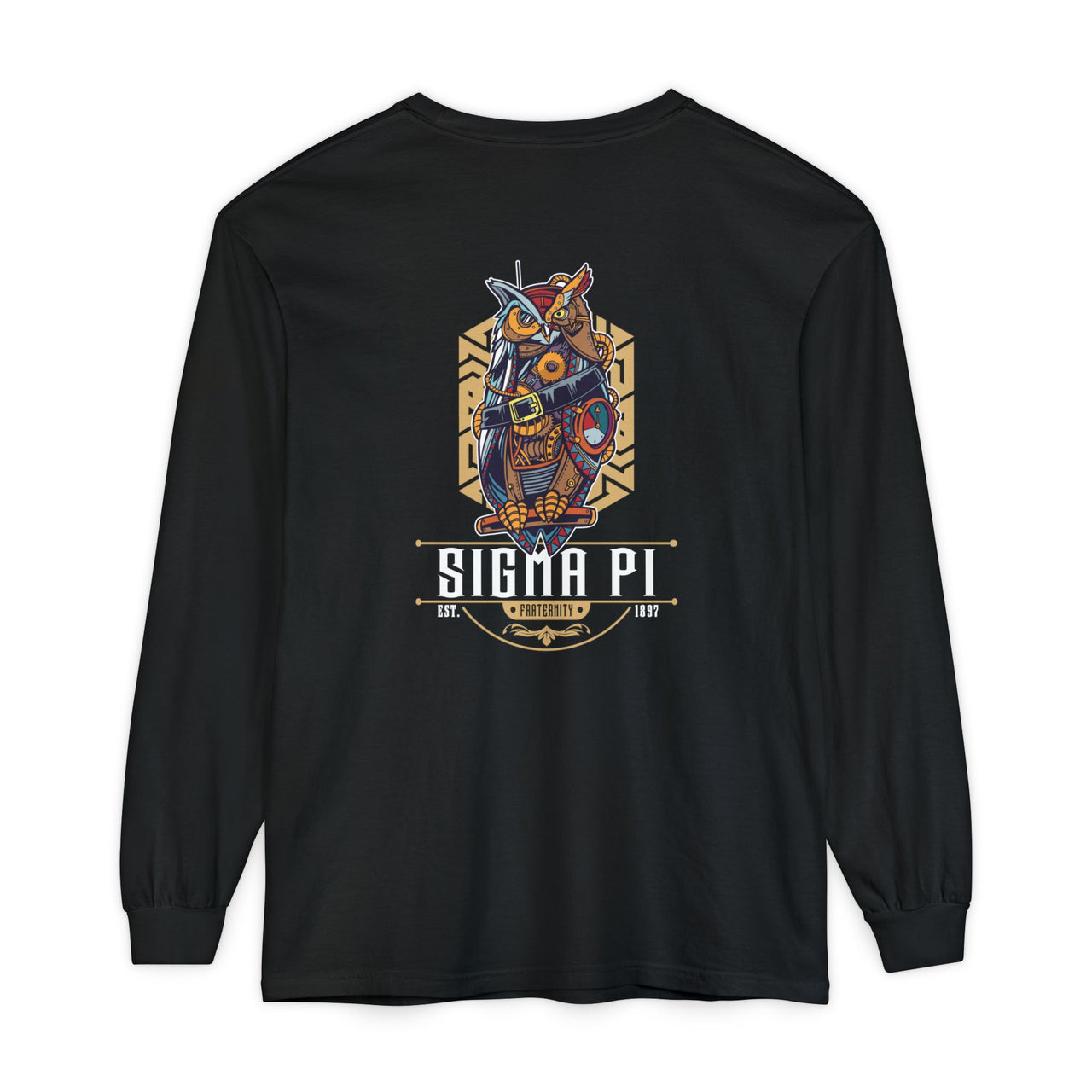 Sigma Pi Graphic Long Sleeve | Steampunk Owl