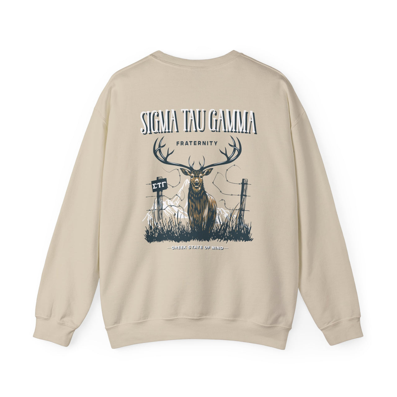 Sigma Tau Gamma Graphic Crewneck Sweatshirt | Big Buck