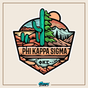 a sticker with the words phi kappa sigma on it