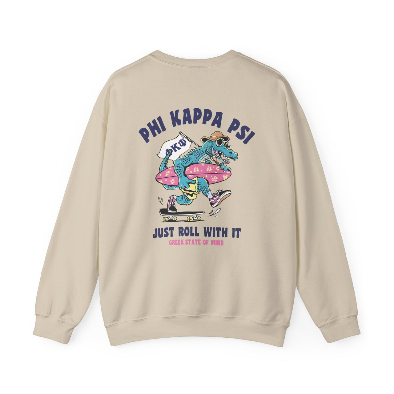 Phi Kappa Psi Graphic Crewneck Sweatshirt | Alligator Skater