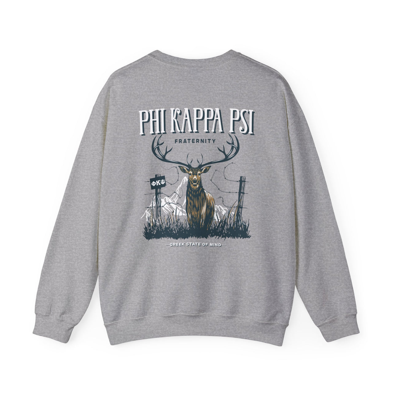 Phi Kappa Psi Graphic Crewneck Sweatshirt | Big Buck