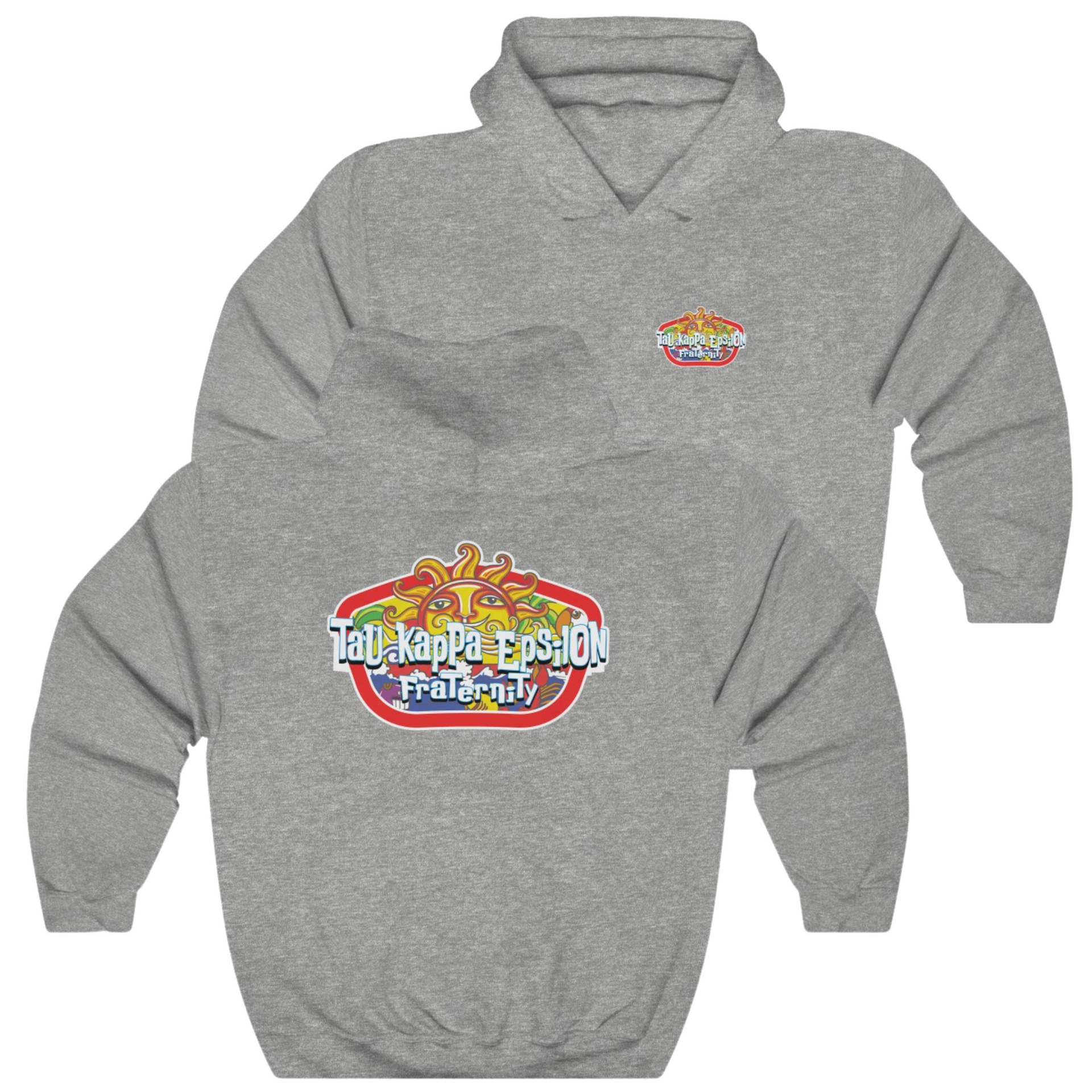 Grey Tau Kappa Epsilon Graphic Hoodie | Summer Sol | Tau Kappa Epsilon Fraternity