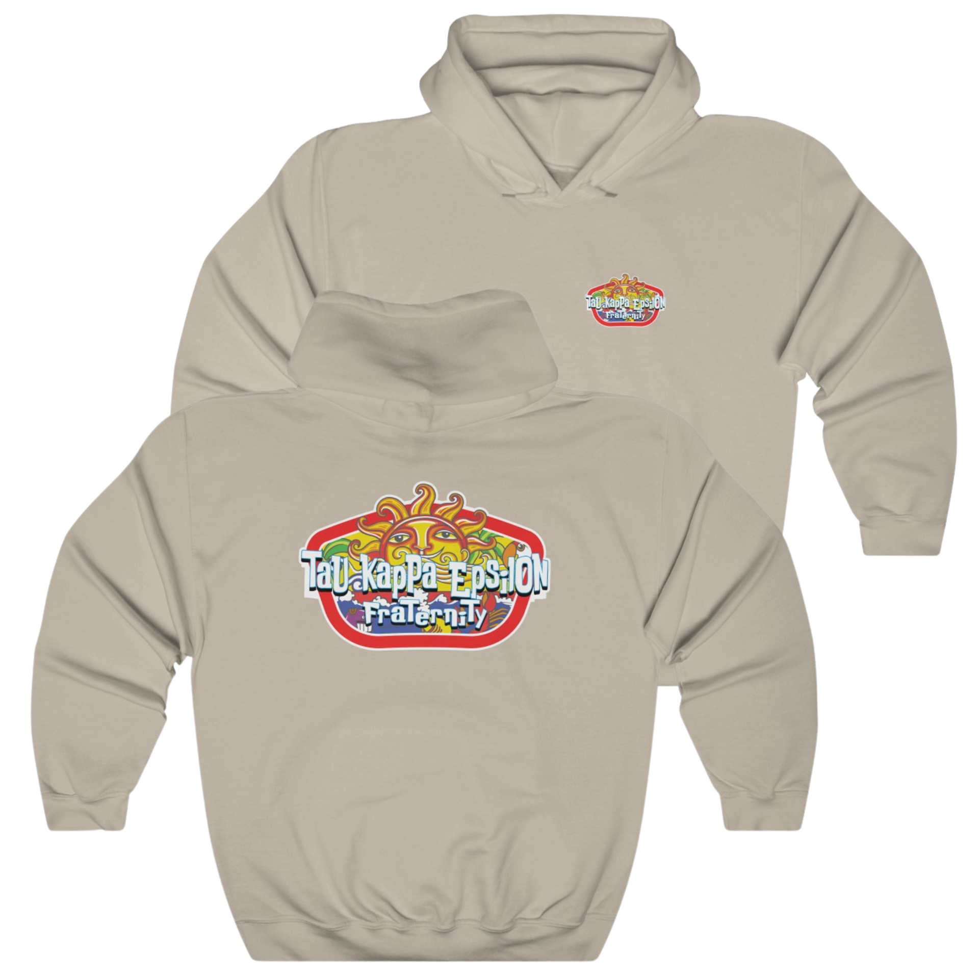 Sand Tau Kappa Epsilon Graphic Hoodie | Summer Sol | Tau Kappa Epsilon Fraternity