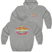 Grey Alpha Tau Omega Graphic Hoodie | Summer Sol | Alpha Tau Omega Fraternity Merchandise 