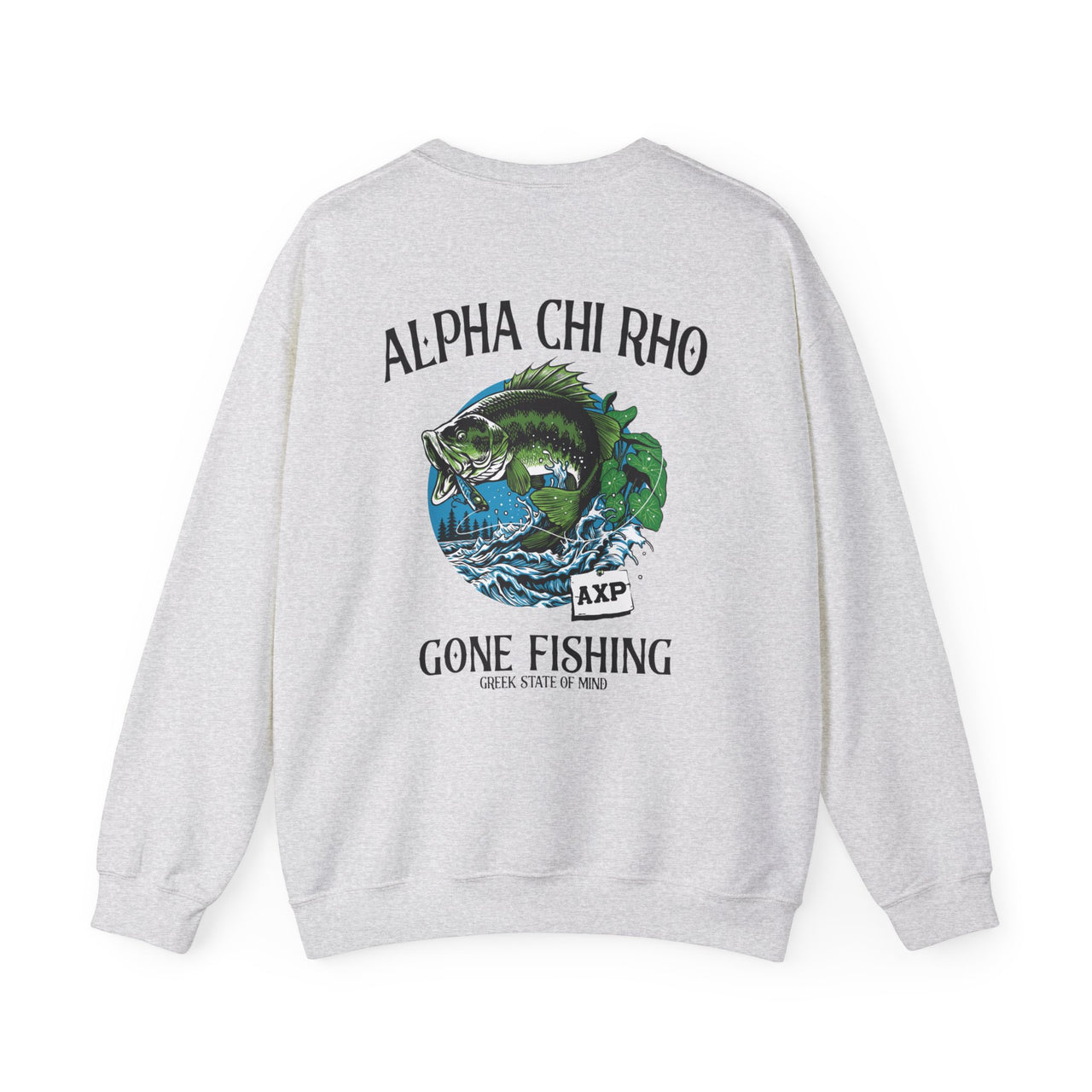 Alpha Chi Rho Graphic Crewneck Sweatshirt | Gone Fishing