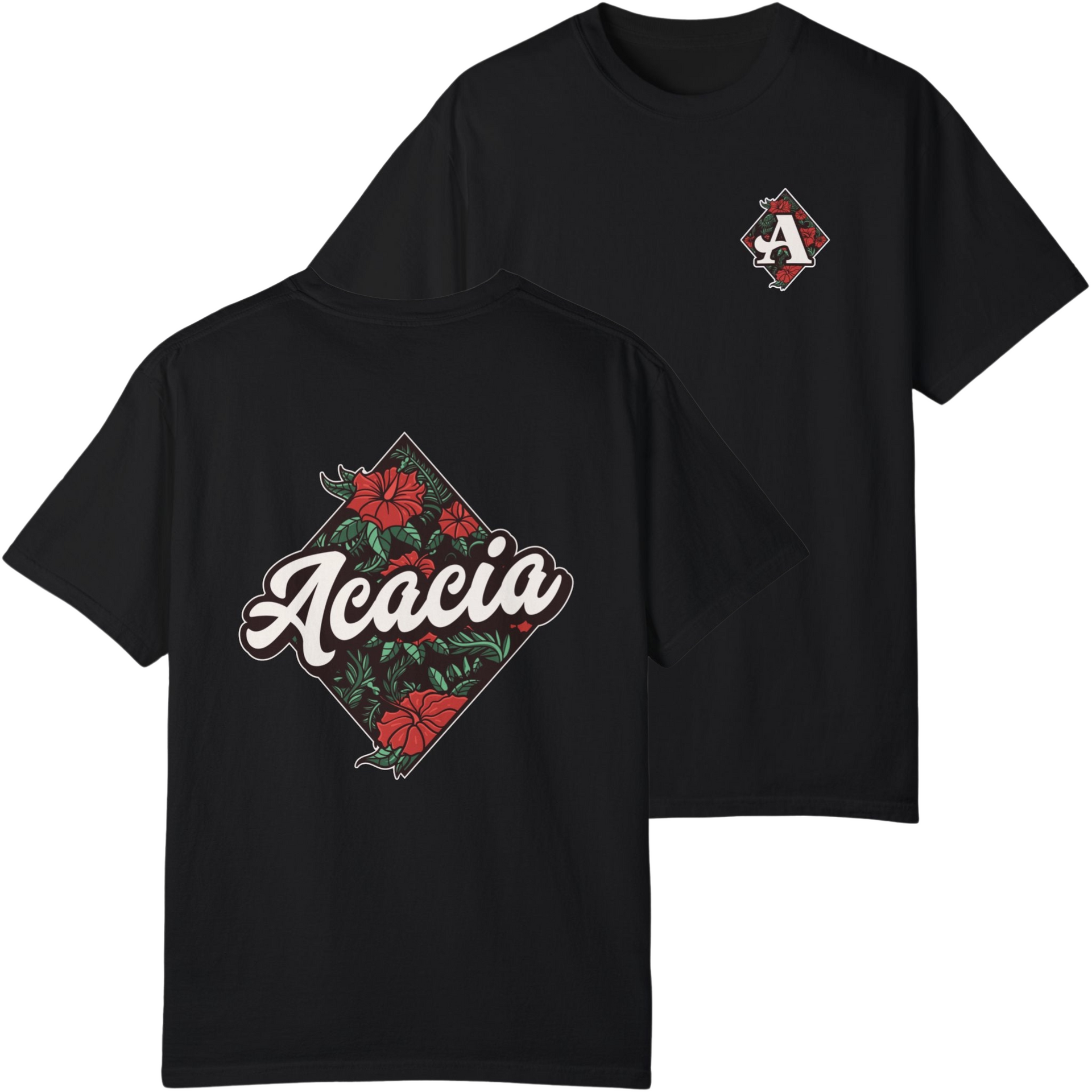 Black Acacia Graphic T-Shirt | Aloha