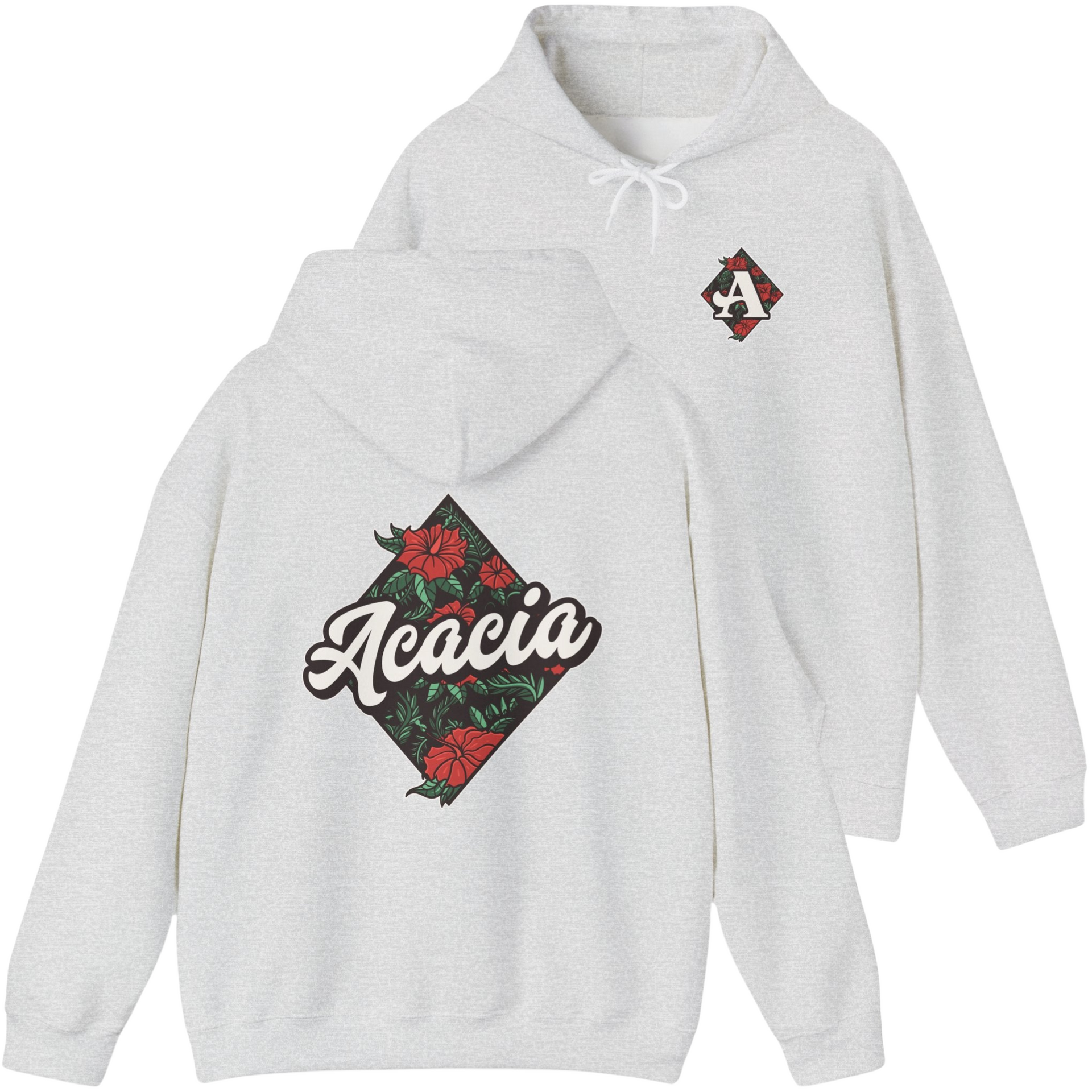 grey Acacia Graphic Hoodie | Aloha