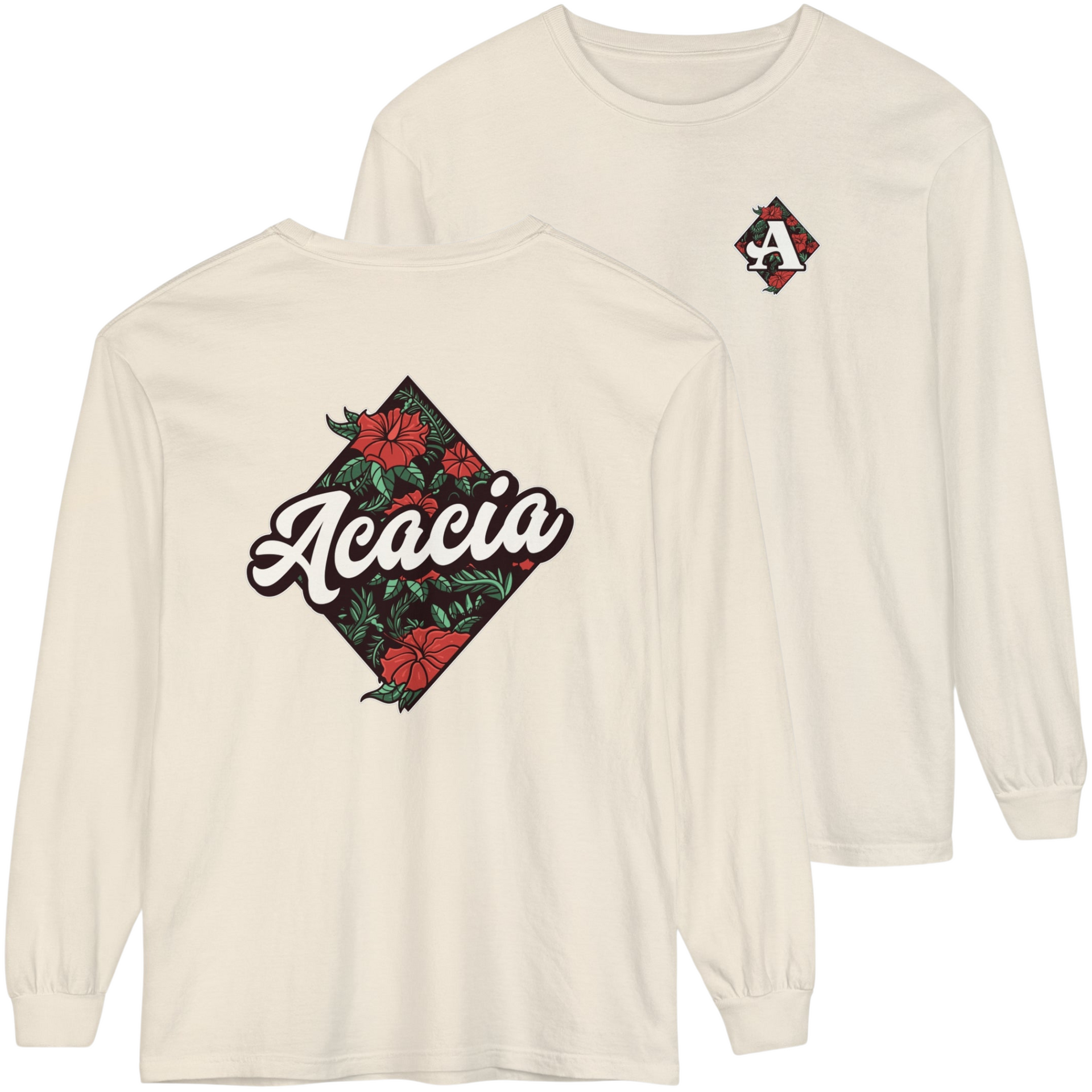 ivory Acacia Graphic Long Sleeve | Aloha