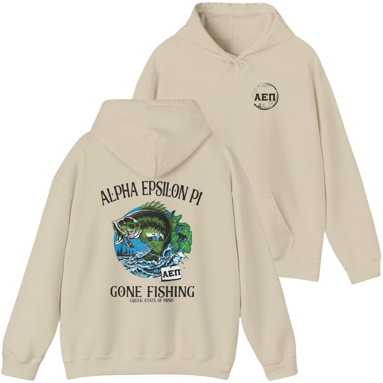 Alpha Epsilon Pi Graphic Hoodie | Gone Fishing