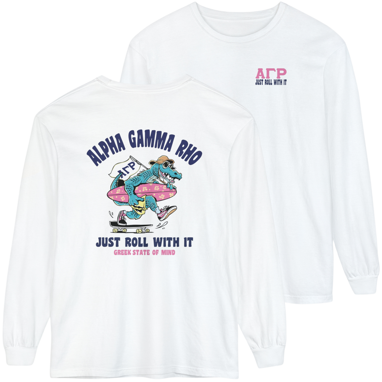 Alpha Gamma Rho Graphic Long Sleeve | Alligator Skater