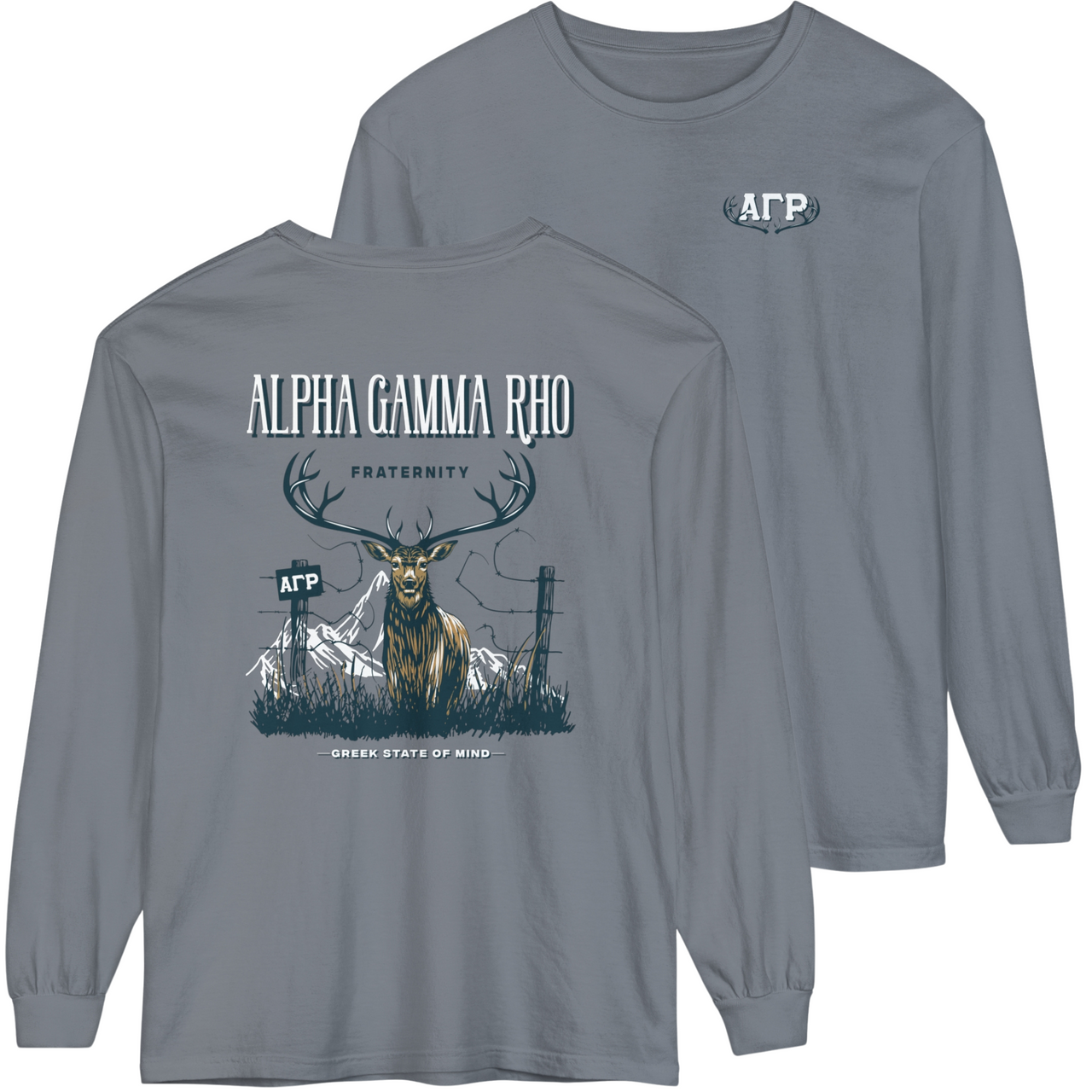 Alpha Gamma Rho Graphic Long Sleeve | Big Buck