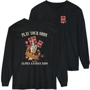 black Alpha Gamma Rho Graphic Long Sleeve | Play Your Odds