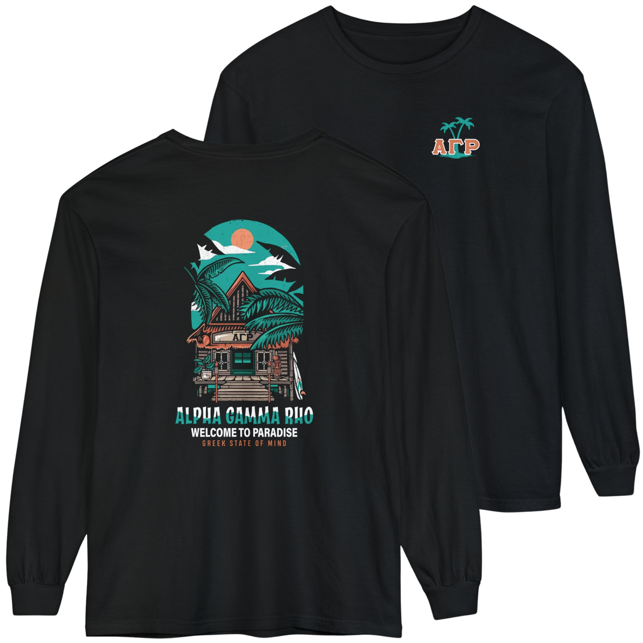 Alpha Gamma Rho Graphic Long Sleeve | Welcome to Paradise