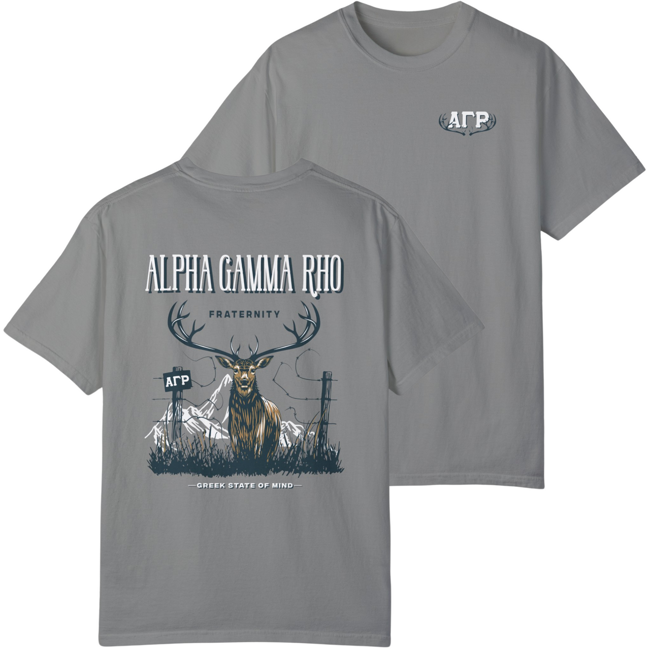Alpha Gamma Rho Graphic T-Shirt | Big Buck