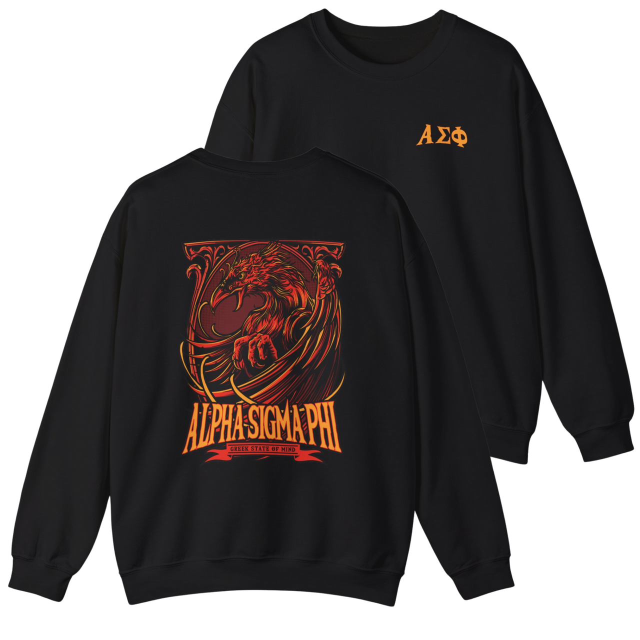 Alpha Sigma Phi Graphic Crewneck Sweatshirt | Rising Phoenix