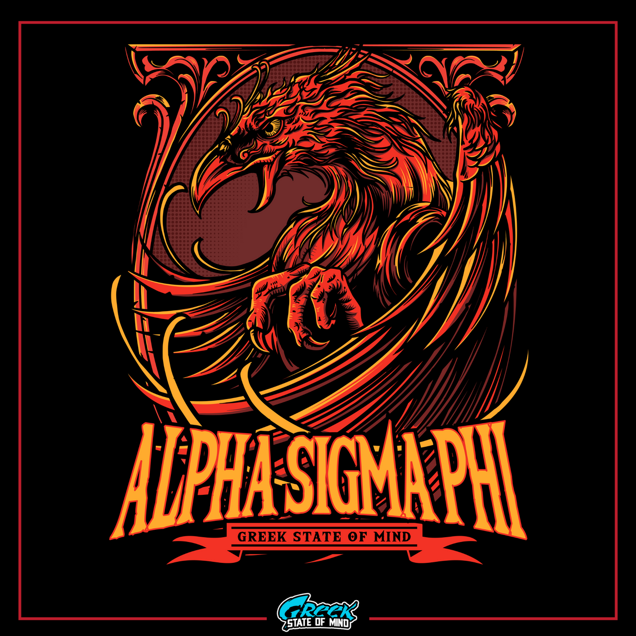 Alpha Sigma Phi Graphic T-Shirt | Rising Phoenix