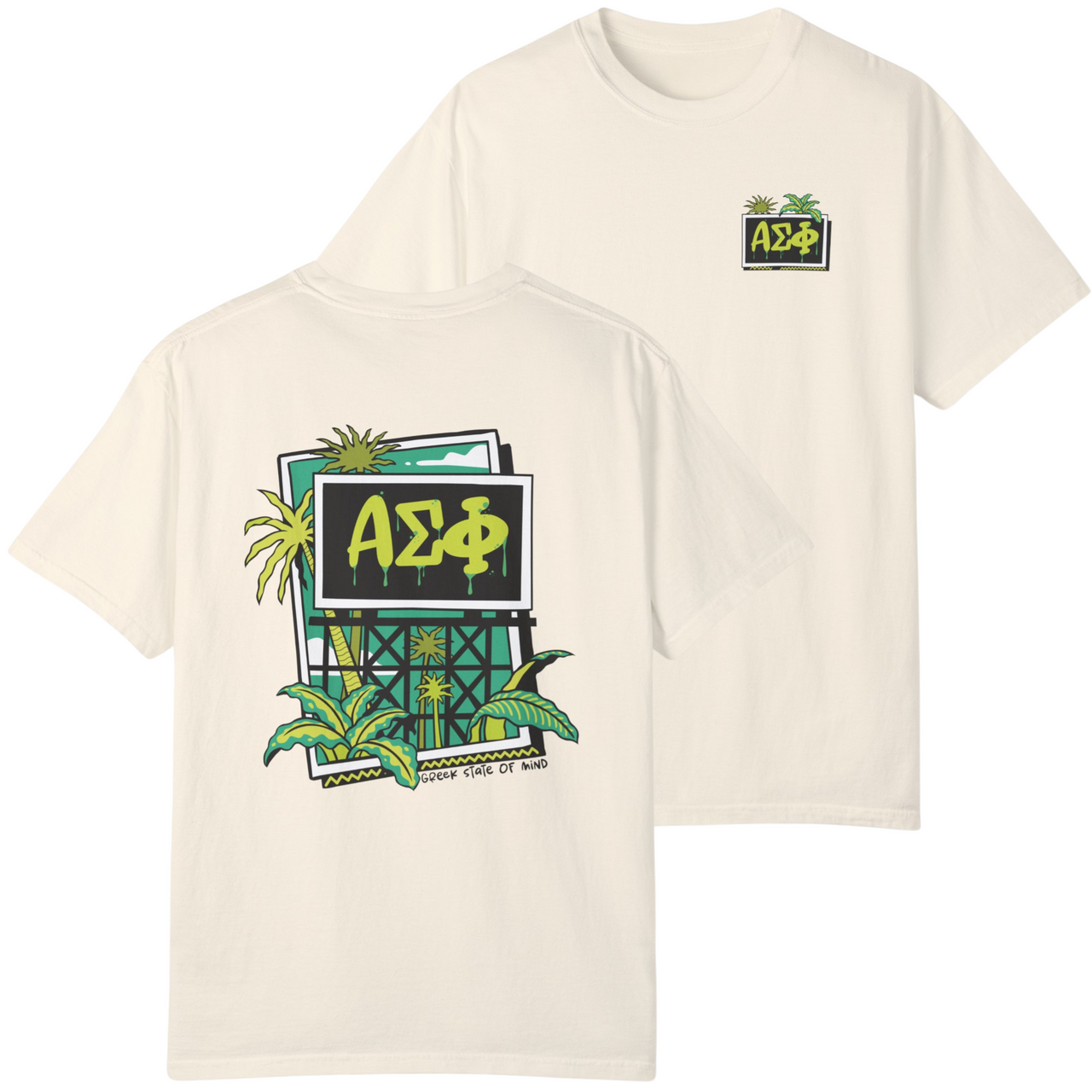 Alpha Sigma Phi Graphic T-Shirt | Tropical Billboard