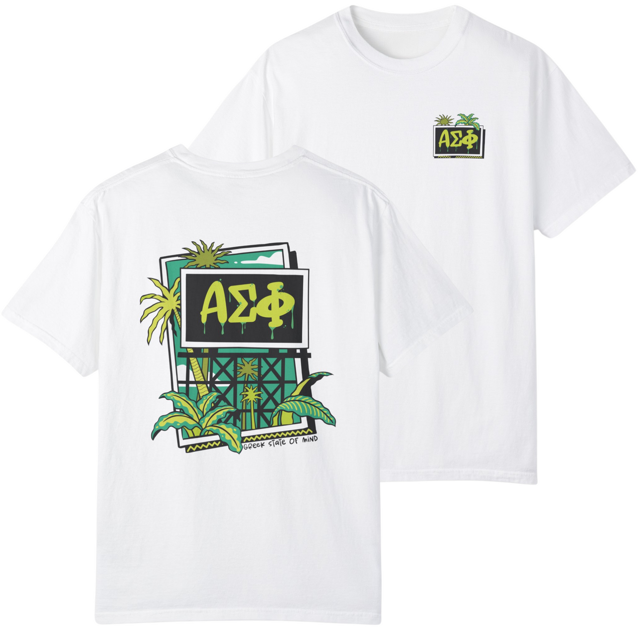 Alpha Sigma Phi Graphic T-Shirt | Tropical Billboard