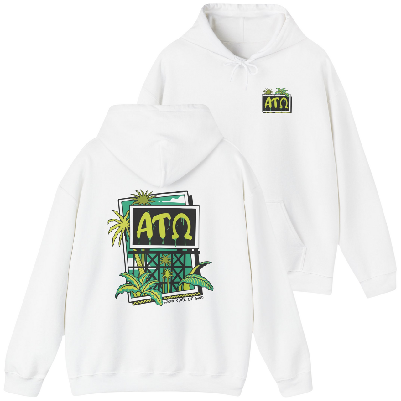 Alpha Tau Omega Graphic Hoodie | Tropical Billboard