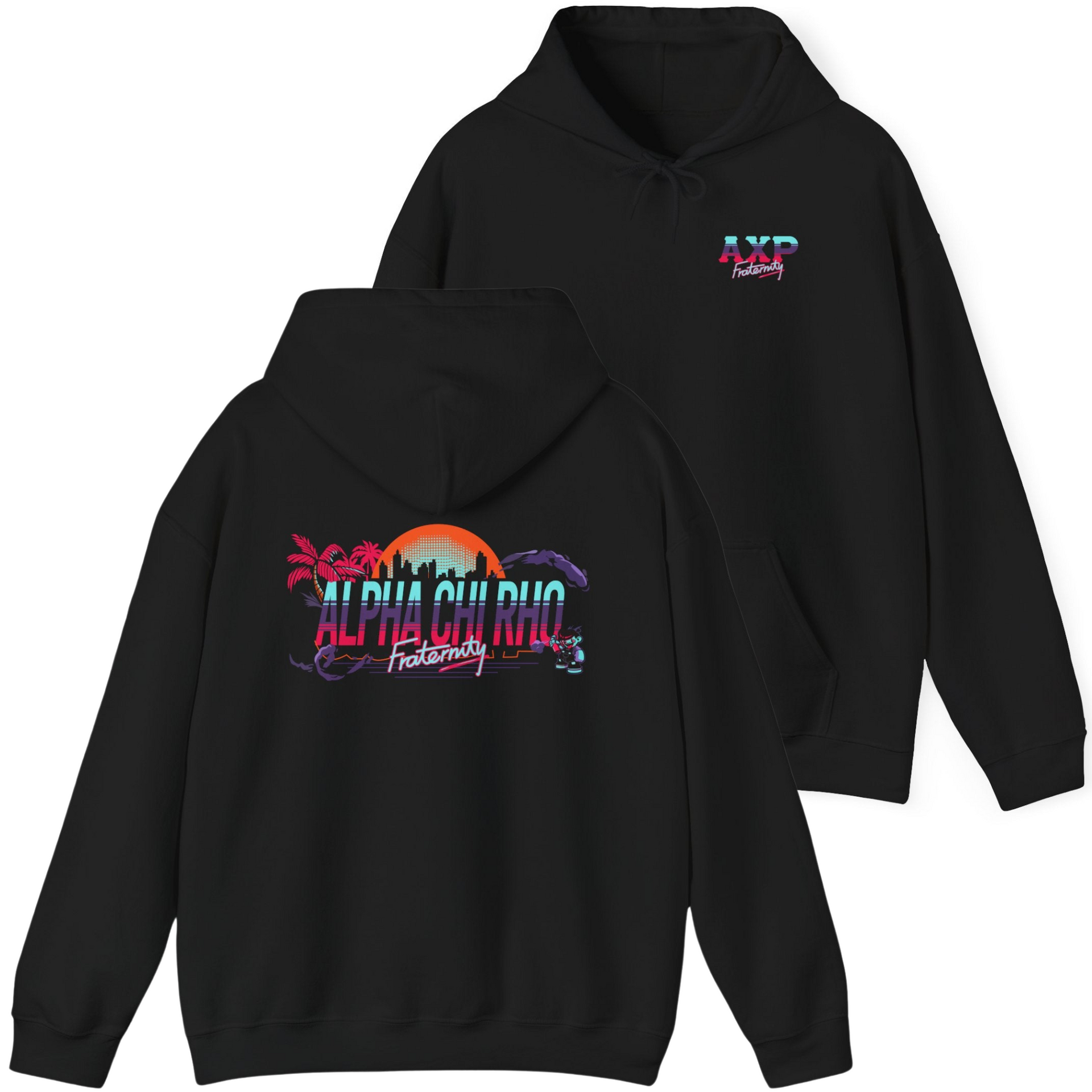 Black Alpha Chi Rho Graphic Hoodie | Jump Street