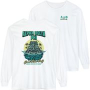 white Alpha Delta Phi Graphic Long Sleeve | Good Vibes Only