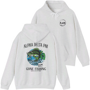 grey Alpha Delta Phi Graphic Hoodie | Gone Fishing