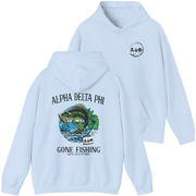 sky blue Alpha Delta Phi Graphic Hoodie | Gone Fishing
