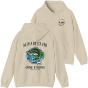 ivory Alpha Delta Phi Graphic Hoodie | Gone Fishing