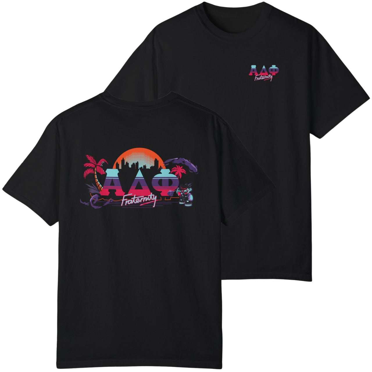 black Alpha Delta Phi Graphic T-Shirt | Jump Street