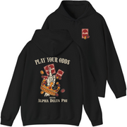 Black Alpha Delta Phi Graphic Hoodie | Play Your Odds