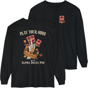Black Alpha Delta Phi Graphic Long Sleeve | Play Your Odds