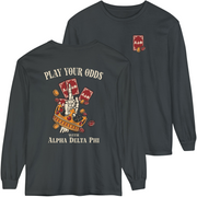 Grey Alpha Delta Phi Graphic Long Sleeve | Play Your Odds