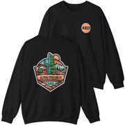 black Alpha Epsilon Pi Graphic Crewneck Sweatshirt | Desert Mountains