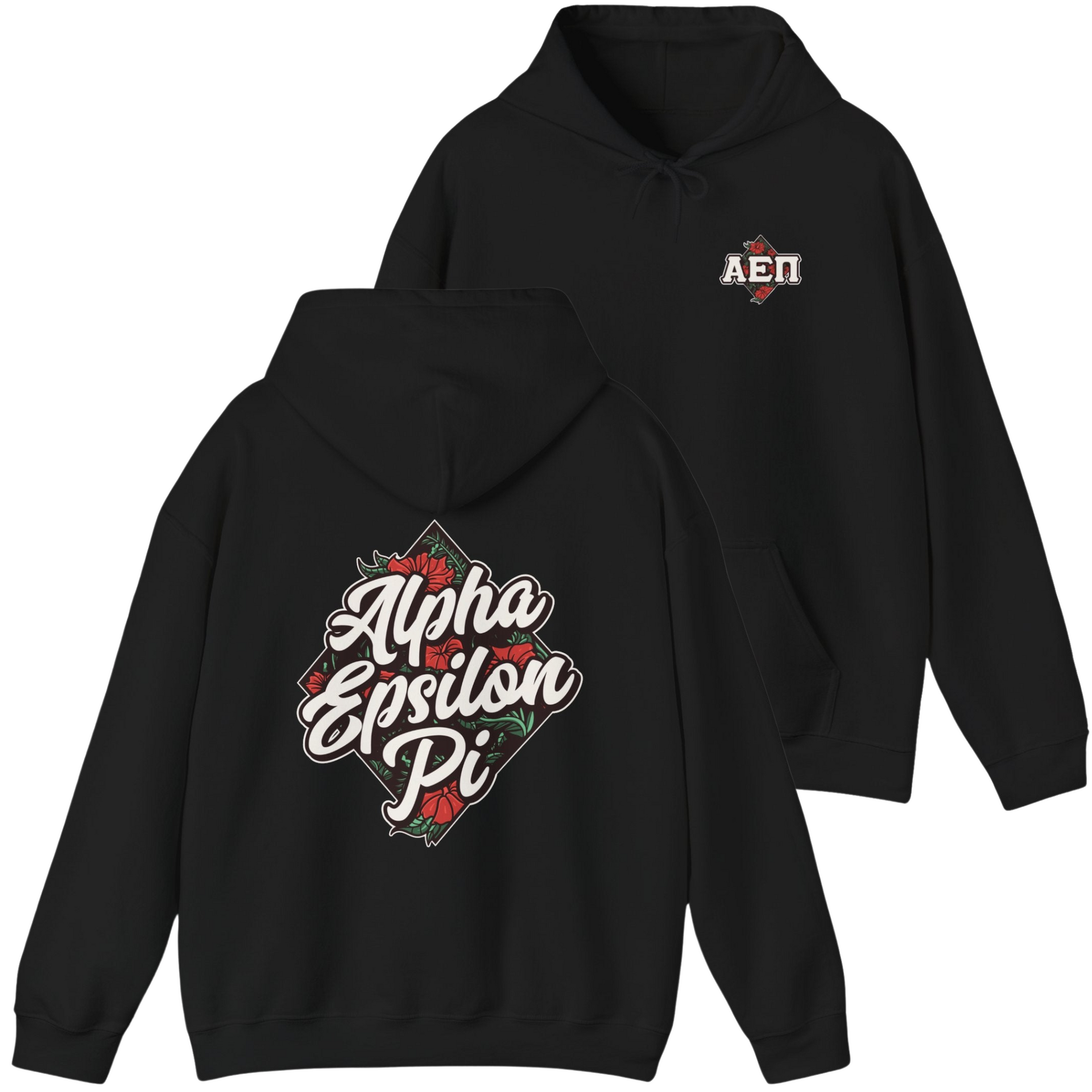 Black Alpha Epsilon Pi Graphic Hoodie | Aloha