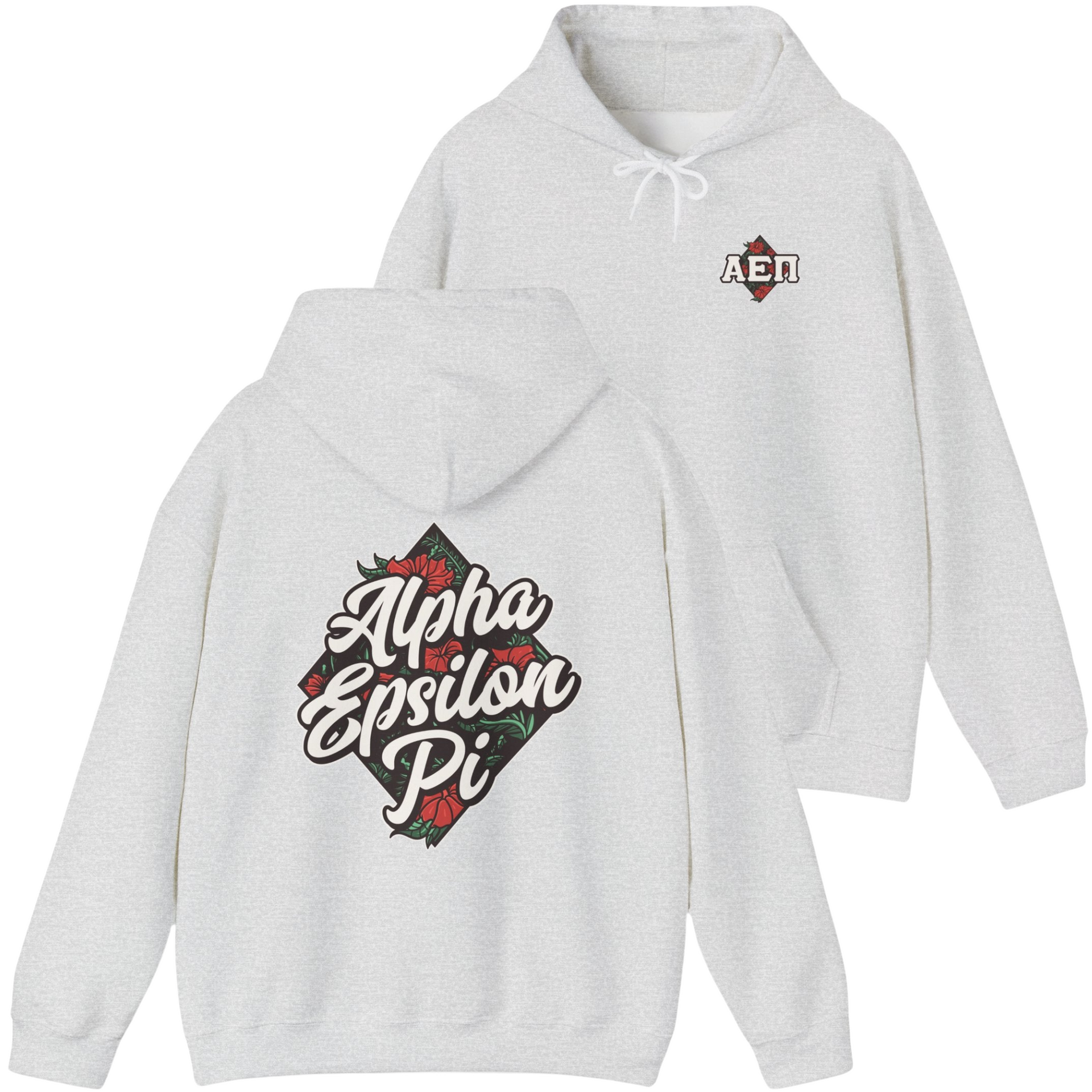 Grey Alpha Epsilon Pi Graphic Hoodie | Aloha