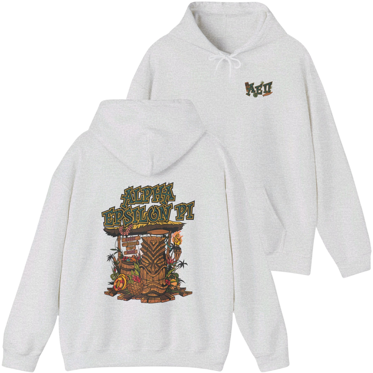 grey Alpha Epsilon Pi Graphic Hoodie