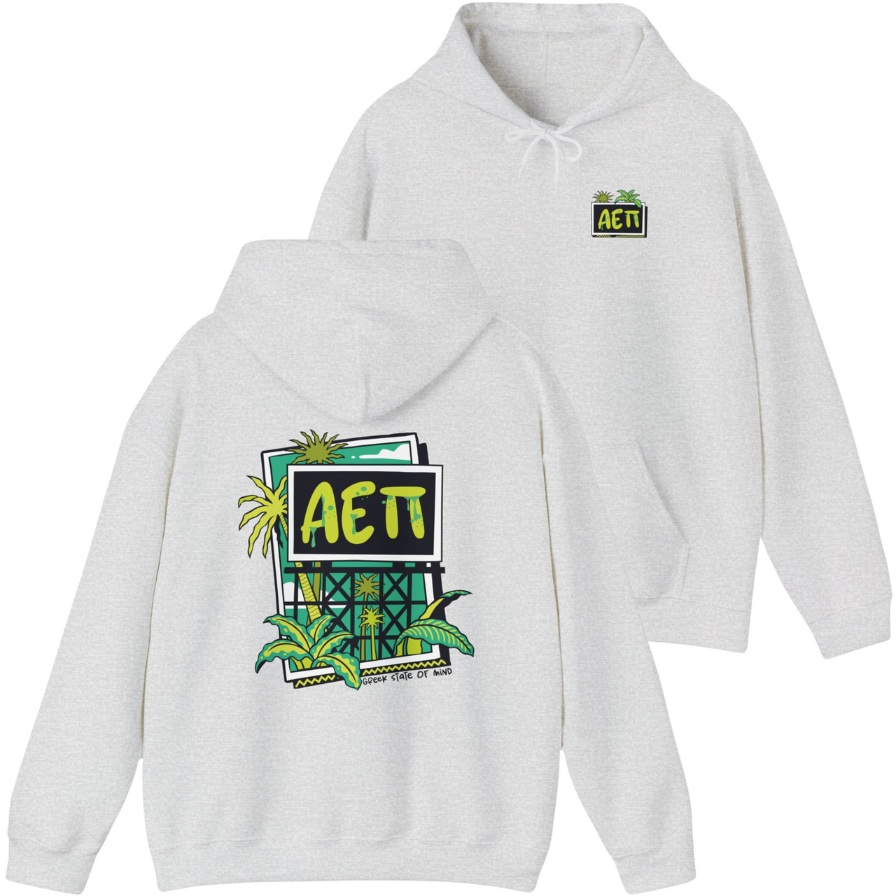 Grey Alpha Epsilon Pi Graphic Hoodie 