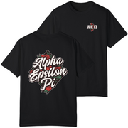 Black Alpha Epsilon Pi Graphic T-Shirt | Aloha